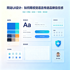 五华建站-网站UI设计：如何用视觉语言传递品牌信任感
